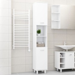 Armoire de salle de bain Blanc 30x30x179 cm Bois d'ingénierie 614859614859