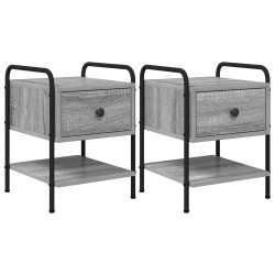 Table de chevet 2 pc Sonoma gris Bois d'ingénierie 614860614860