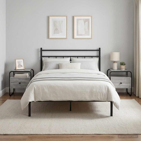 Table de chevet 2 pc Sonoma gris Bois d'ingénierie 614861614861