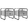 Table de chevet 2 pc Sonoma gris Bois d'ingénierie 614861614861
