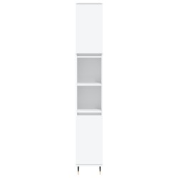 Armoire de salle de bain blanc 30x30x190 cm bois d'ingénierie 614863614863