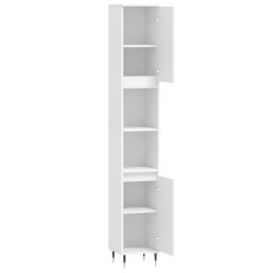 Armoire de salle de bain blanc 30x30x190 cm bois d'ingénierie 614863614863