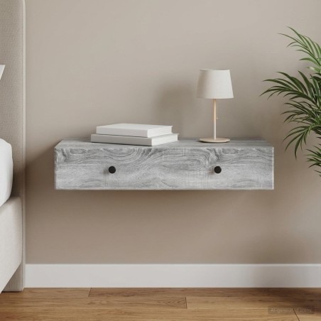 Table d'appoint murale Sonoma gris 87,5 x 34,5 x 17 cm 614864614864
