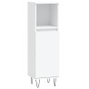 Armoire de salle de bain blanc 30x30x100 cm bois d'ingénierie 614865614865