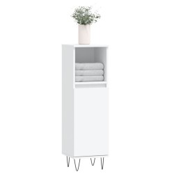 Armoire de salle de bain blanc 30x30x100 cm bois d'ingénierie 614865614865