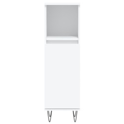 Armoire de salle de bain blanc 30x30x100 cm bois d'ingénierie 614865614865
