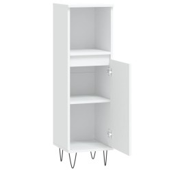Armoire de salle de bain blanc 30x30x100 cm bois d'ingénierie 614865614865