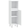 Armoire de salle de bain blanc 30x30x100 cm bois d'ingénierie 614865614865