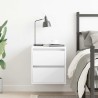 Table de chevet murale blanc 38x34x40 cm 614866614866