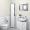 Armoire de salle de bain blanc 25x26,5x170 cm bois d'ingénierie 614867614867