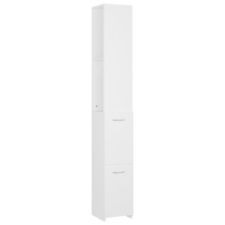 Armoire de salle de bain blanc 25x26,5x170 cm bois d'ingénierie 614867614867
