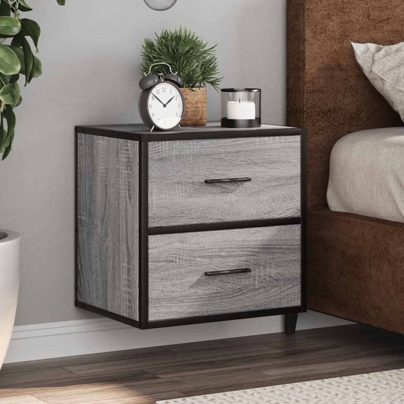 Table de chevet murale sonoma gris 40x31x39,5 cm 614869614869