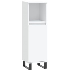 Armoire de salle de bain blanc 30x30x100 cm bois d'ingénierie 614870614870