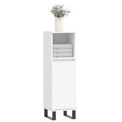 Armoire de salle de bain blanc 30x30x100 cm bois d'ingénierie 614870614870