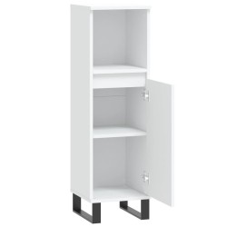 Armoire de salle de bain blanc 30x30x100 cm bois d'ingénierie 614870614870