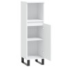 Armoire de salle de bain blanc 30x30x100 cm bois d'ingénierie 614870614870