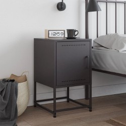 Table de chevet noir 36x39x60,5 cm acier 614872614872