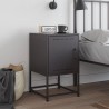 Table de chevet noir 36x39x60,5 cm acier 614872614872