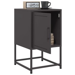 Table de chevet noir 36x39x60,5 cm acier 614872614872