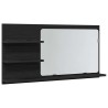 Armoire de salle de bain avec miroir en chêne noir 90 x 11 x 45 cm Bois d'ingénierie 614873614873