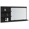 Armoire de salle de bain avec miroir en chêne noir 90 x 11 x 45 cm Bois d'ingénierie 614873614873