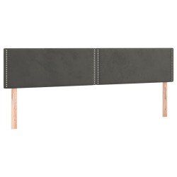Tête de lit à LED Gris foncé 160x5x78/88 cm Velours 614875614875