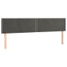 Tête de lit à LED Gris foncé 160x5x78/88 cm Velours 614875614875
