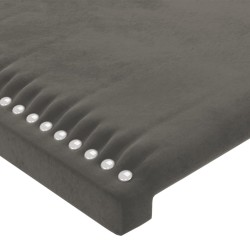 Tête de lit à LED Gris foncé 160x5x78/88 cm Velours 614875614875