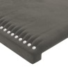 Tête de lit à LED Gris foncé 160x5x78/88 cm Velours 614875614875