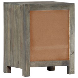 Table de chevet Gris 40x30x50 cm Bois de manguier massif 614877614877