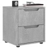 Table de chevet VISNES gris béton 45x40x50 cm bois d'ingénierie 614886614886
