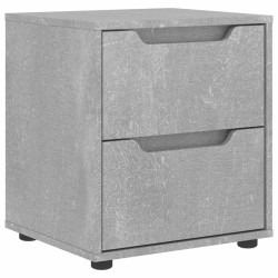 Table de chevet VISNES gris béton 45x40x50 cm bois d'ingénierie 614886614886