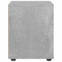 Table de chevet VISNES gris béton 45x40x50 cm bois d'ingénierie 614886614886