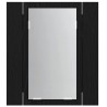 Armoire de salle de bain avec miroir LED en chêne noir 40 x 12 x 45 cm bois d'ingénierie 614888614888