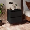Table de chevet noir 40x35x50 cm bois d'ingénierie 614890614890
