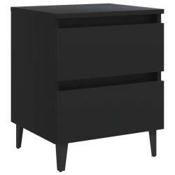 Table de chevet noir 40x35x50 cm bois d'ingénierie 614890614890