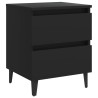 Table de chevet noir 40x35x50 cm bois d'ingénierie 614890614890