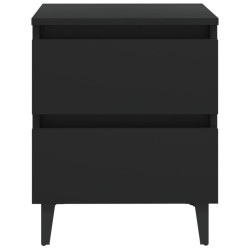 Table de chevet noir 40x35x50 cm bois d'ingénierie 614890614890