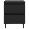 Table de chevet noir 40x35x50 cm bois d'ingénierie 614890614890