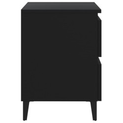 Table de chevet noir 40x35x50 cm bois d'ingénierie 614890614890