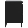 Table de chevet noir 40x35x50 cm bois d'ingénierie 614890614890