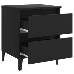 Table de chevet noir 40x35x50 cm bois d'ingénierie 614890614890