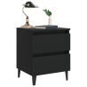 Table de chevet noir 40x35x50 cm bois d'ingénierie 614890614890