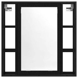 Armoire de salle de bain avec miroir Chêne noir 60 x 16 x 60 cm Bois d'ingénierie 614891614891