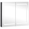 Armoire de salle de bain à miroir LED 80x12,2x68 cm 614894614894