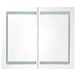 Armoire de salle de bain à miroir LED 80x12,2x68 cm 614894614894