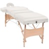 Table de massage pliable à 3 zones 10 cm d'épaisseur Blanc 614901614901