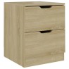 Table de chevet chêne sonoma 40x40x50 cm bois d’ingénierie 614904614904