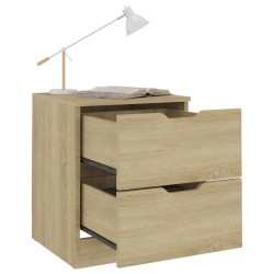 Table de chevet chêne sonoma 40x40x50 cm bois d’ingénierie 614904614904