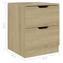 Table de chevet chêne sonoma 40x40x50 cm bois d’ingénierie 614904614904